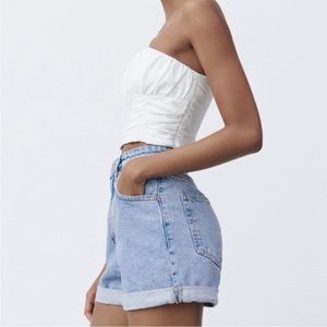 Zara Mom Jean Shorts